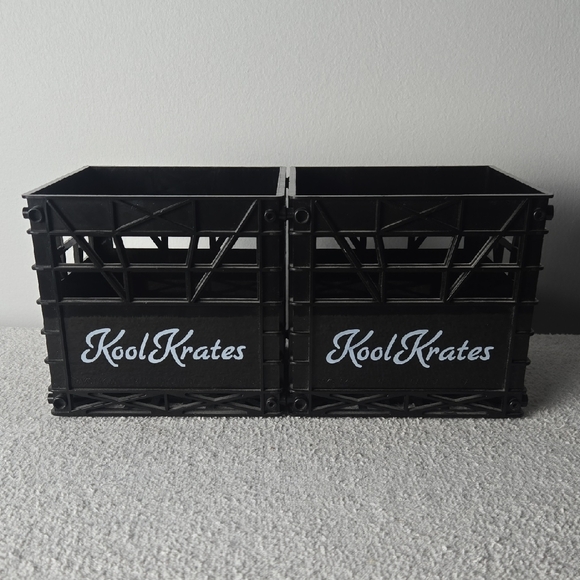 kool krates Other - Vintage Black KOOL KRATES Mini CD Storage Crates - Set of 2 - Made in Canada